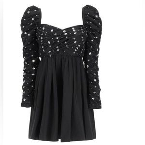 Self Portrait Sequin Taffeta Babydoll Lola Dress